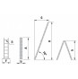 Rebrík dvojdielny kĺbový ALVE FORTE 4208 