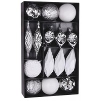 Gule MagicHome, 15 ks, 8-15 cm, bielo - strieborné, na vianočný stromček