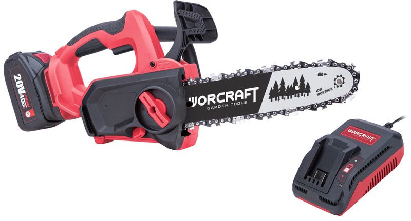 Set Worcraft WSET-10 CGC-S20LiB ShareSYS: 20V Li-Ion reťazová píla + nabíjačka + 1x 4.0 Ah akumulátor