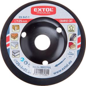 EXTOL PREMIUM kotúč rašplový na drevo, 125x3x22,2mm, 8803705
